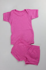 Conjunto Canelado Menina Curto Bebê P/G