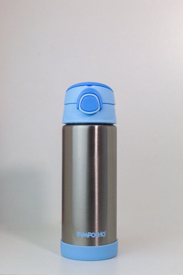 Garrafa Térmica Inox Aço Escovado 400ml Infantil Pimpolho