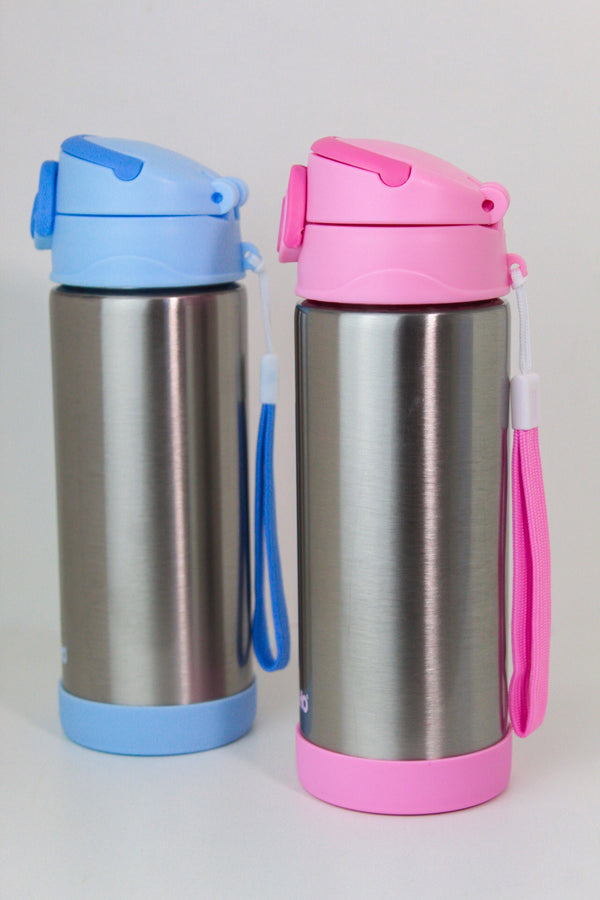 Garrafa Térmica Inox Aço Escovado 400ml Infantil Pimpolho