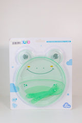 Prato com divisorias e talheres Pimpolho