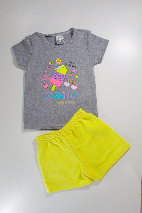 Kit com 3 Conjuntos Infantis Meninas