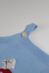 Jardineira em Linho Bordado