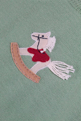 Jardineira em Linho Bordado