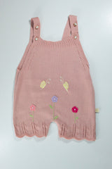 Jardineira em Linho Bordado