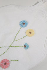 Jardineira em Linho Bordado