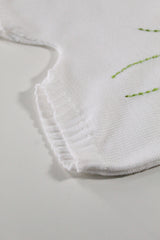 Jardineira em Linho Bordado