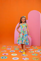 Vestido em Crepe Estampas