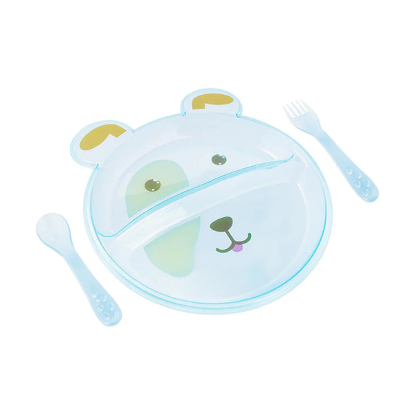 Prato com divisorias e talheres Pimpolho