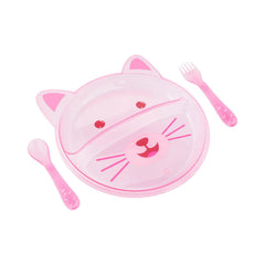 Prato com divisorias e talheres Pimpolho